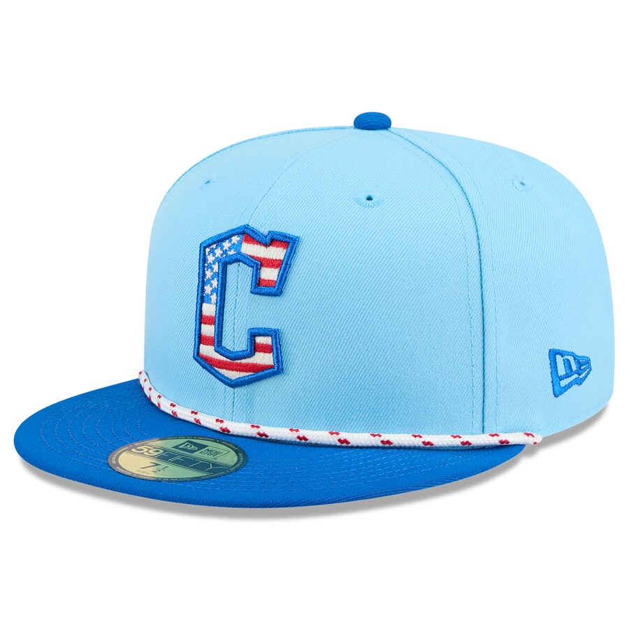 MLB ガーディアンズ キャップ 【海外版】2025 独立記念日 Fourth of July 59FIFTY Fitted ニューエラ/New Era ライトブルー ブルー