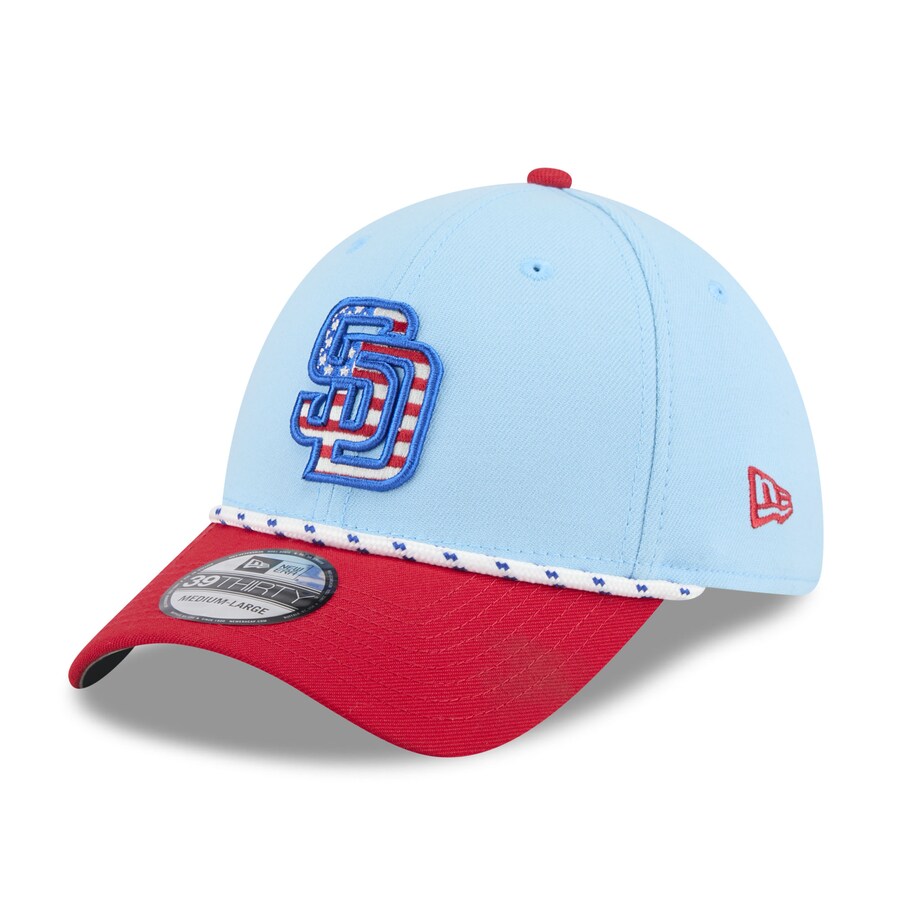 MLB パドレス キャップ 2025 独立記念 Fourth of July 39THIRTY Flex ニューエラ/New Era ライトブルー レッド