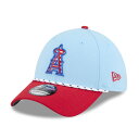 MLB エンゼルス キャップ 2025 独立記念 Fourth of July 39THIRTY Flex ニューエラ/New Era ライトブルー レッド(4)
