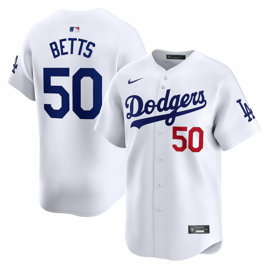 MLB ムーキー・ベッツ ドジャース ユニフォーム リミテッド ジャージ Jersey ナイキ/Nike ホワイト