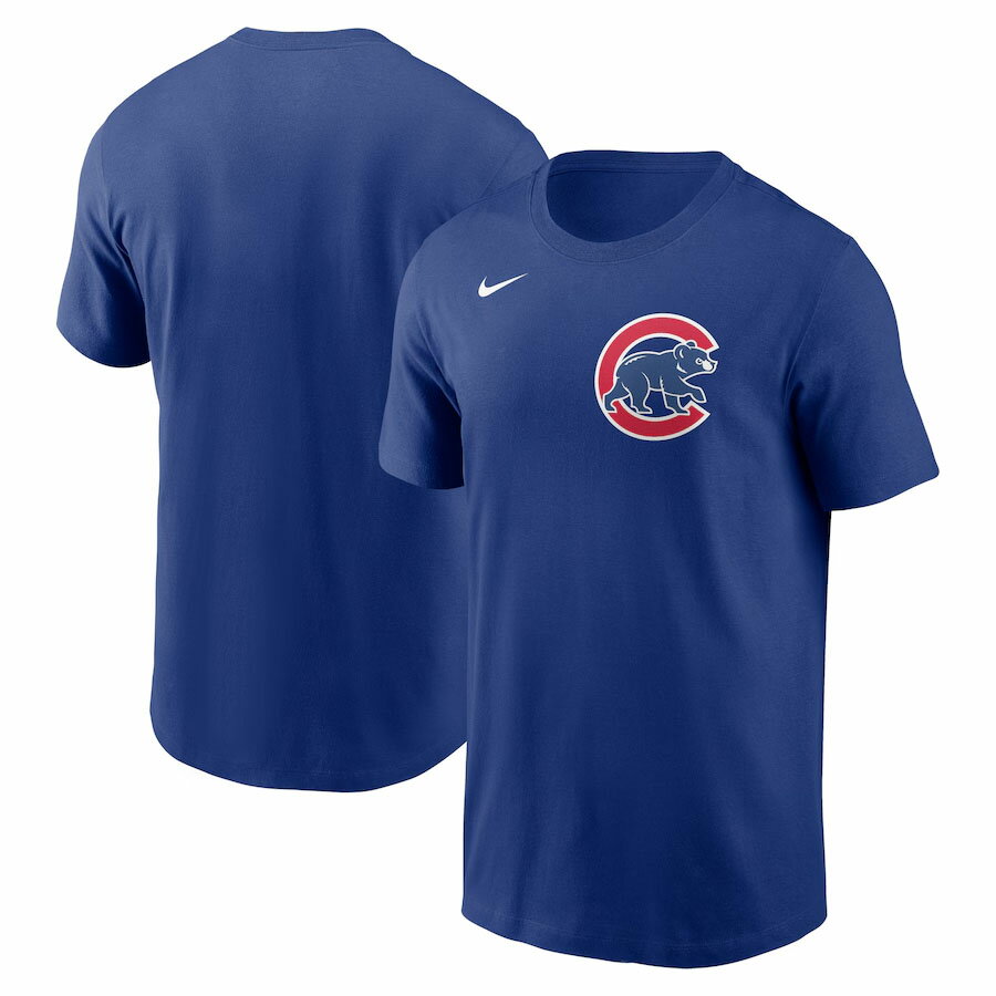 Rakuten - MLB カブス Tシャツ Fuse ワードマーク Cotton Tee ナイキ/Nike ラッシュブルー【nkac】