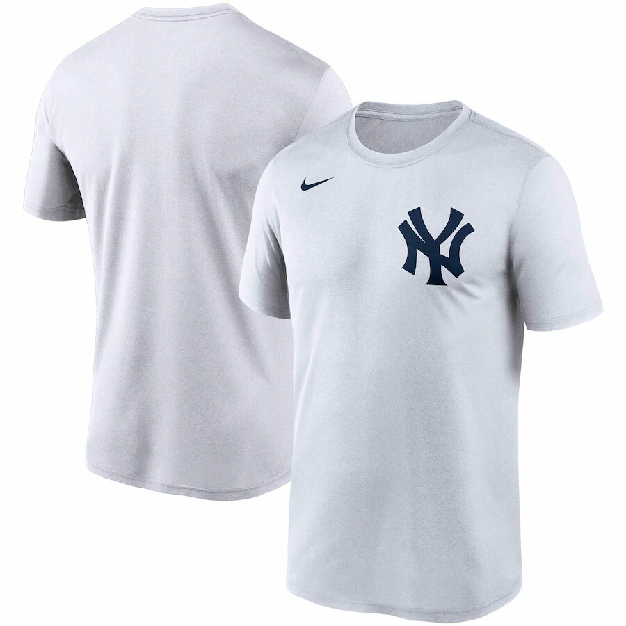 乐天商城 - MLB ヤンキース Tシャツ Fuse ワードマーク Cotton Tee ナイキ/Nike ホワイト【nkac】