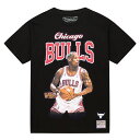 NBA デニス・ロッドマン シカゴ・ブルズ Tシャツ Court Side Tee ミッチェル&ネス/Mitchell & Ness ブラック