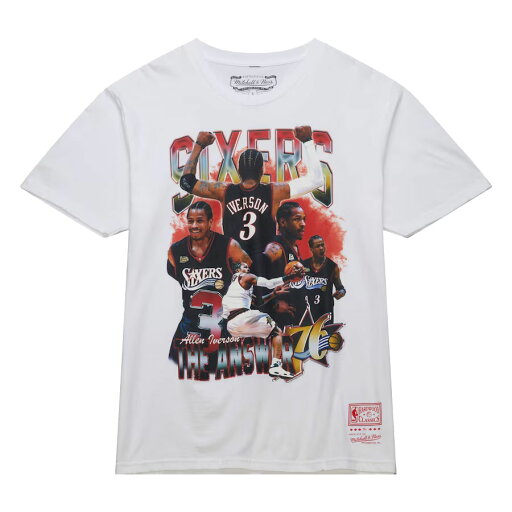 NBA アレン・アイバーソン 76ers Tシャツ Bling Tee 2.0 ミッチェル&ネス/Mitchell & Ness ホワイト NBA アレン・アイバーソン 76ers Tシャツ Bling Tee 2.0 ミッチェル&ネス/Mitchell & Ness ホワイト