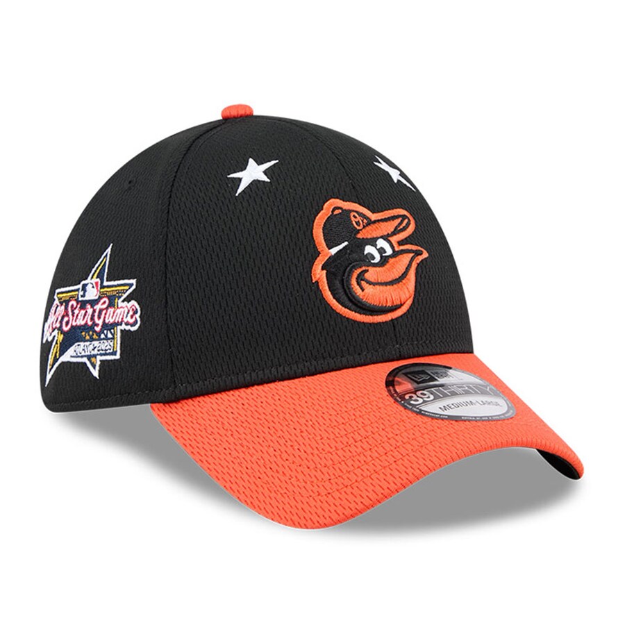 乐天商城 - MLB オリオールズ キャップ オールスターゲーム2025 39THIRTY Flex ニューエラ/New Era ブラック オレンジ