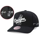 MLB 佐々木朗希 ドジャース キャップ 【海外カスタム】Team Logo Adjustable Hat サイン刺繍 ミッチェル&ネス/Mitchell & Ness