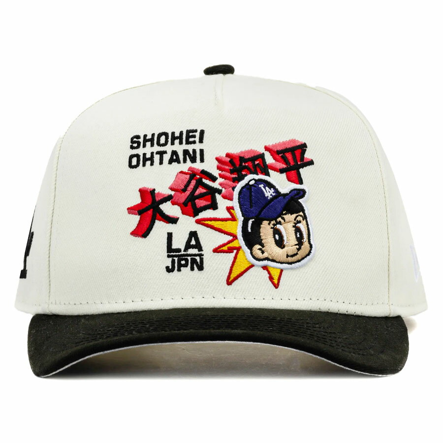 樂天商城 - MLB 大谷翔平 ドジャース キャップ 【現地買付】LA x JPN 漢字 Anime 9FIFTY Snapback ニューエラ/New Era Beige/Black