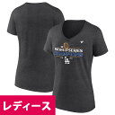 MLB ドジャース Tシャツ 【海外版】レディース 2024 ワールドシリーズ優勝記念 ロッカールーム Champion Locker Room Fanatic...