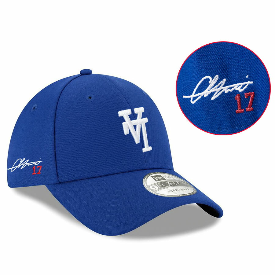 乐天商城 - MLB 大谷翔平 ドジャース キャップ 【海外カスタム】LA Upside-down 9FORTY サイン刺繍 ニューエラ/New Era ロイヤル