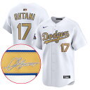 MLB 大谷翔平 ドジャース ユニフォーム 【海外カスタム】2025 ゴールドコレクション リミテッド サイン刺繍 ナイキ/Nike ホワイト
