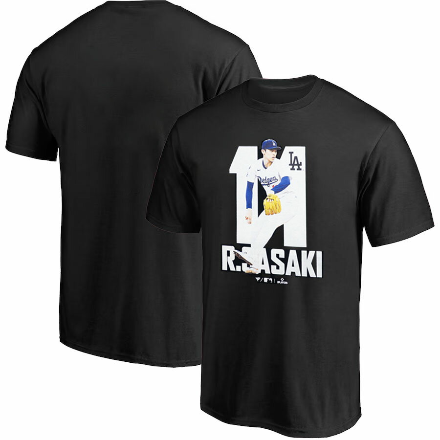 MLB 佐々木朗希 ドジャース Tシャツ グラフィック＆ナンバー Fanatics JP ブラックのサムネイル