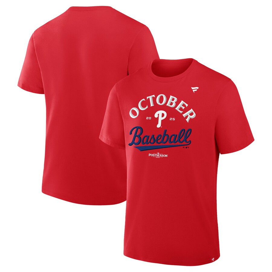 樂天商城 - MLB フィリーズ Tシャツ ポストシーズン2025 ロッカールーム T-Shirt Fanatics レッドPST25