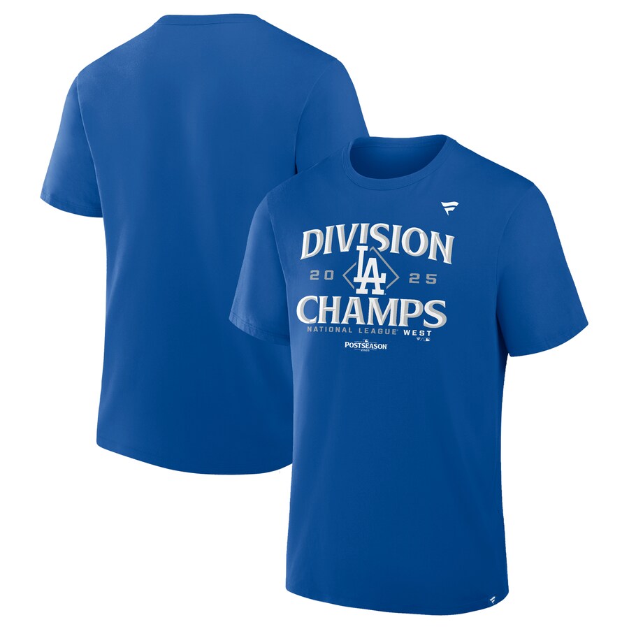 樂天商城 - MLB ドジャース Tシャツ 2025 NL West 地区優勝 ロッカールーム T-Shirt Fanatics ロイヤルPST25