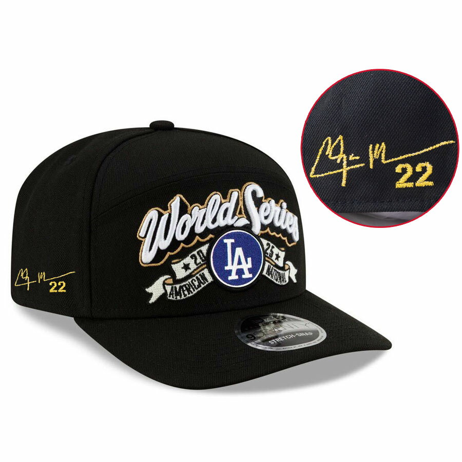 MLB カーショー ドジャース キャップ 【海外カスタム】2025 ナ・リーグ優勝 ロッカールーム 9SEVENTY サイン刺繍 ニューエラ/New Era