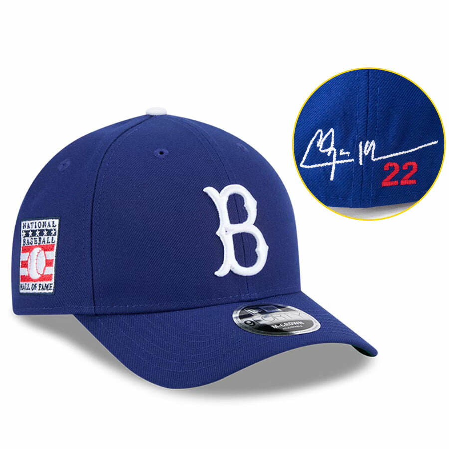 MLB カーショー ブルックリン・ドジャース キャップ 海外カスタム サイン刺繍 Hall of Fame 9FORTY M-Crown ニューエラ/New Era