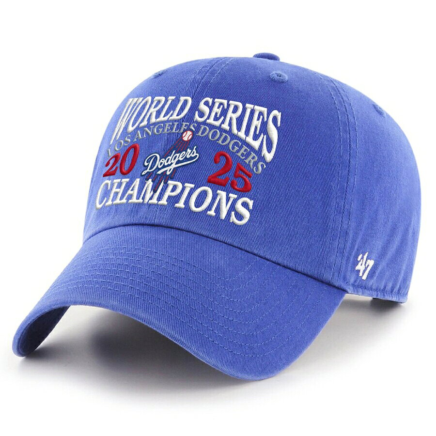 Rakuten - MLB ドジャース キャップ 【海外モデル】ワールドシリーズ2025優勝記念 Clean Up Adjustable Hat 47Brand ロイヤル
