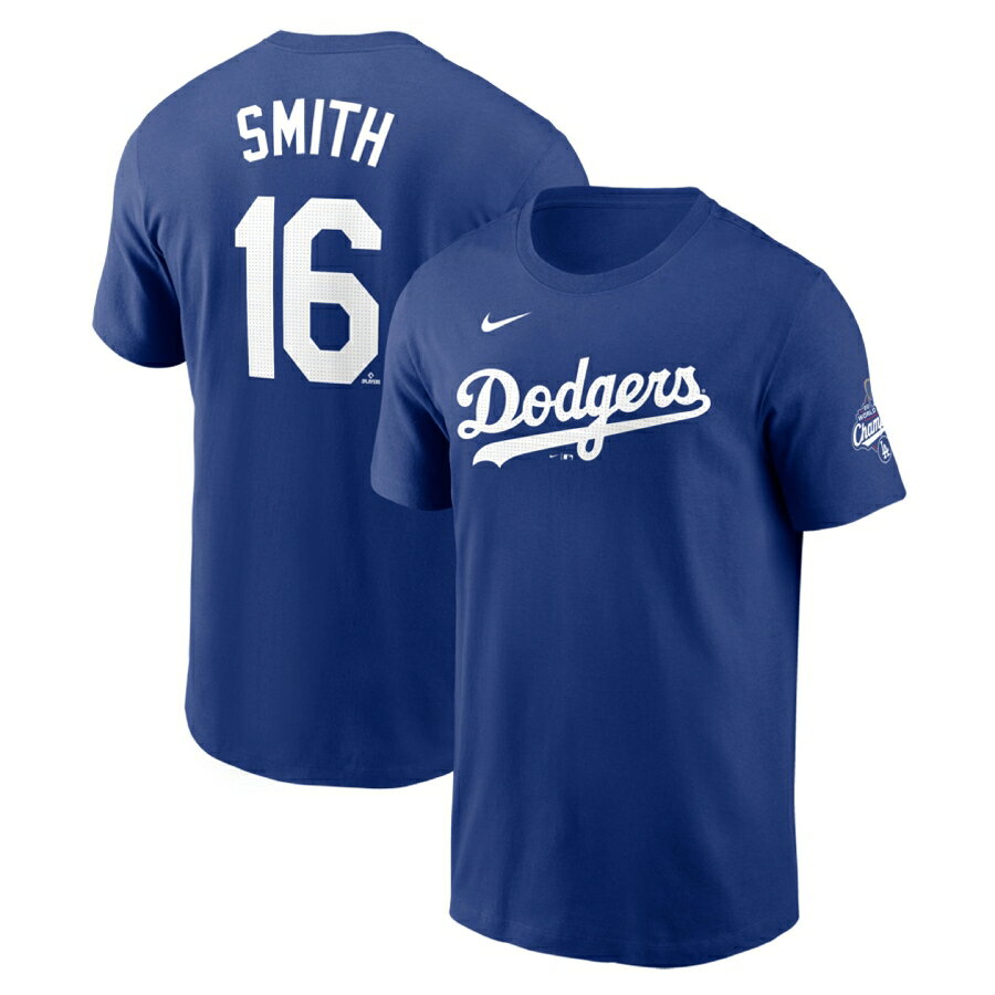 Rakuten - MLB ウィル・スミス ドジャース Tシャツ 【海外モデル】ワールドシリーズ2025優勝記念 ネーム＆ナンバー ナイキ/Nike ロイヤル