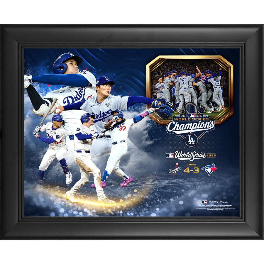 樂天商城 - MLB ドジャース フォトフレーム ワールドシリーズ2025優勝記念 Framed 11 x 14 Collage Fanatics