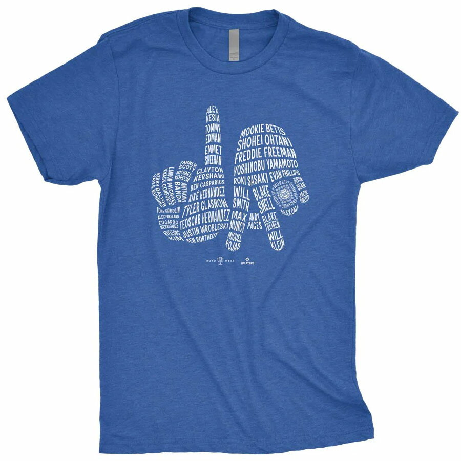 乐天商城 - MLB ドジャース Tシャツ ワールドシリーズ2025優勝記念 LA 2025 Champs T-Shirt RotoWear ロイヤル