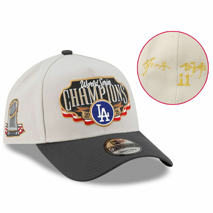 Rakuten - MLB 佐々木朗希 ドジャース キャップ サイン刺繍 ワールドシリーズ2025優勝記念 ロッカールーム A-Frame 9FORTY ニューエラ/New Era