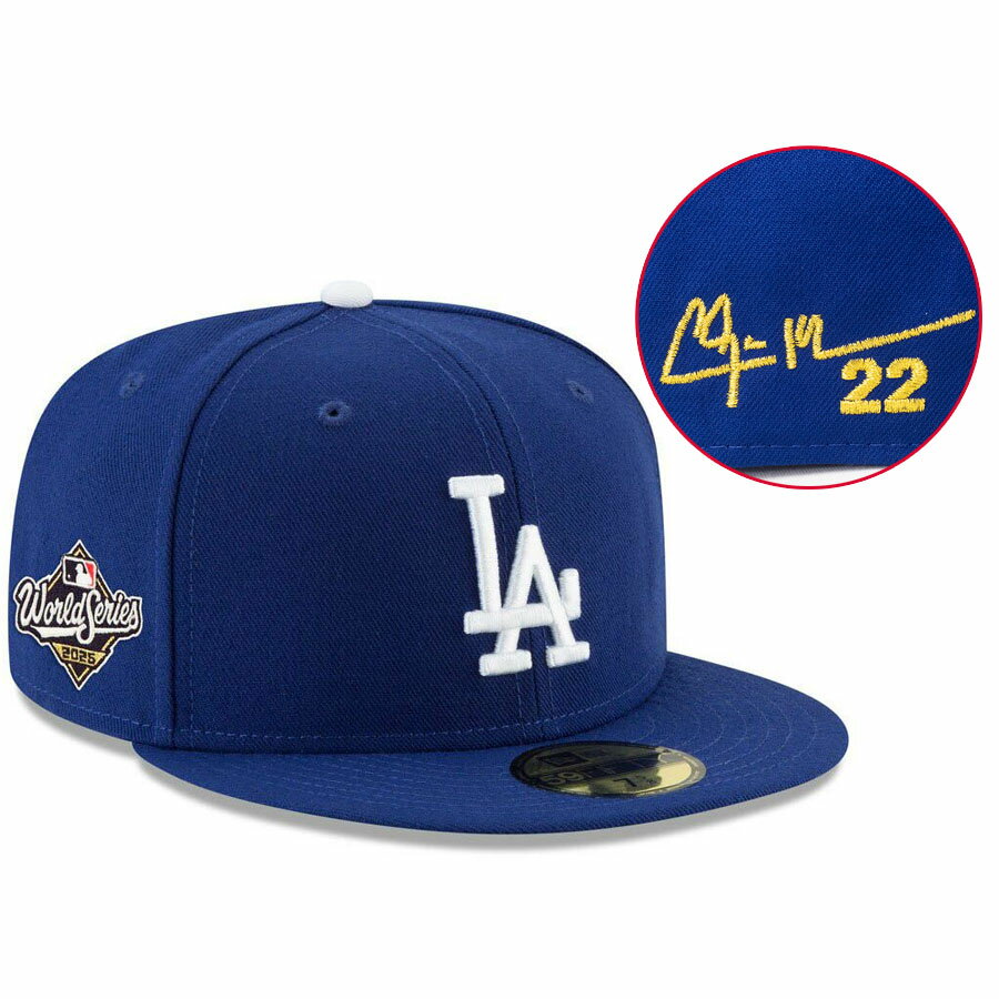 MLB カーショー ドジャース キャップ 【海外カスタム】ワールドシリーズ2025 59FIFTY Fitted サイン刺繍 ニューエラ/New Era ロイヤル