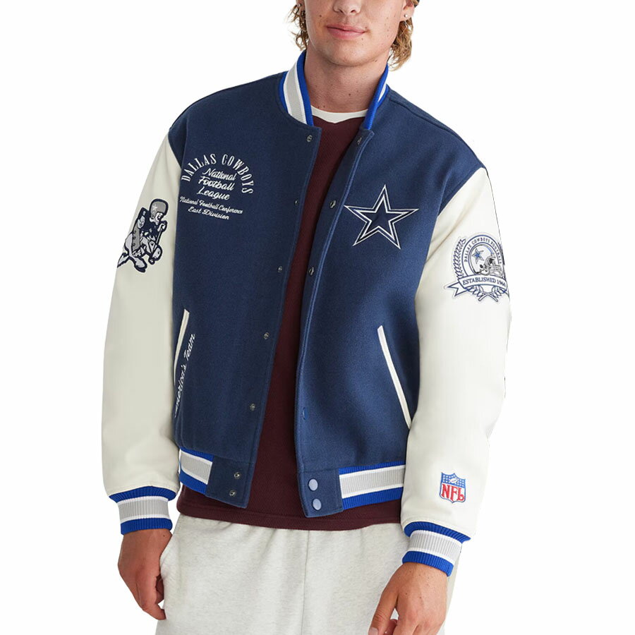 楽天映画エンタメショップ SELECTIONNFL カウボーイズ ジャケット 【現地買付】ウルトラゲーム Varsity バーシティー スタジャン Ultra Game ネイビー
