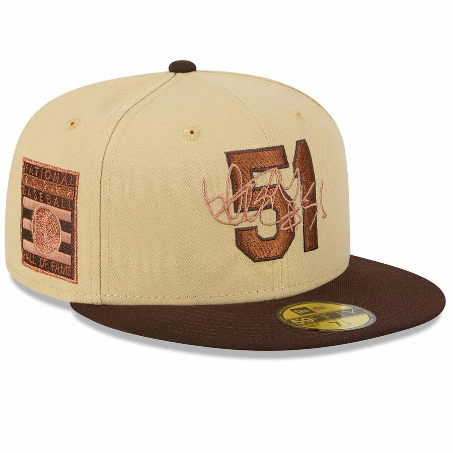 MLB イチロー マリナーズ キャップ 現地買付カスタム品 2025 Hall of Fame 59FIFTY サイン刺繍 ニューエラ/New Era カーキ/ブラウン