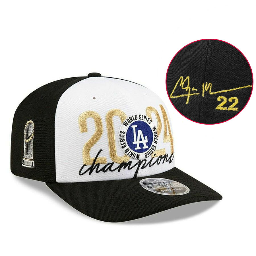 MLB クレイトン・カーショー ドジャース キャップ ワールドシリーズ 2024 優勝 ロッカールーム 9SEVENTY サイン刺繍 ニューエラ/New Era