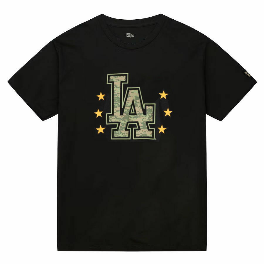 Rakuten - MLB ドジャース Tシャツ 【現地買付品】アームドフォースデー Team Logo T-Shirt ニューエラ/New Era ブラック