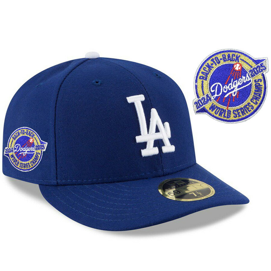 樂天商城 - MLB ドジャース キャップ 【海外モデル】2024-2025 ワールドシリーズ優勝 2連覇 LP 59FIFTY ロープロファイル ニューエラ/New Era