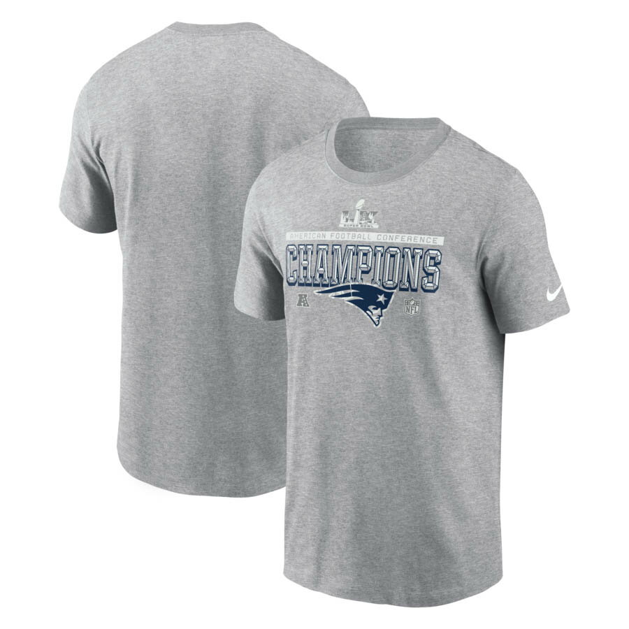 Rakuten - NFL ペイトリオッツ Tシャツ 【海外モデル】2025 AFC 優勝 ロッカールーム Trophy Collection T-Shirt ナイキ/Nike ヘザーグレー