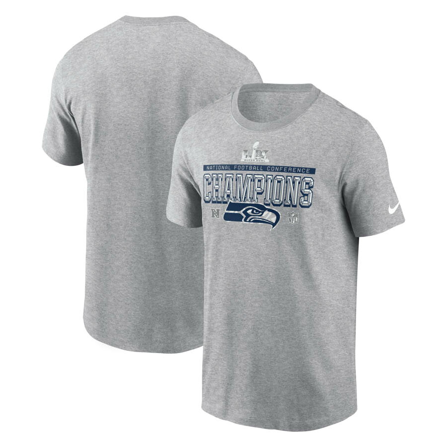 Rakuten - NFL シーホークス Tシャツ 【海外モデル】2025 NFC 優勝 ロッカールーム Trophy Collection T-Shirt ナイキ/Nike ヘザーグレー