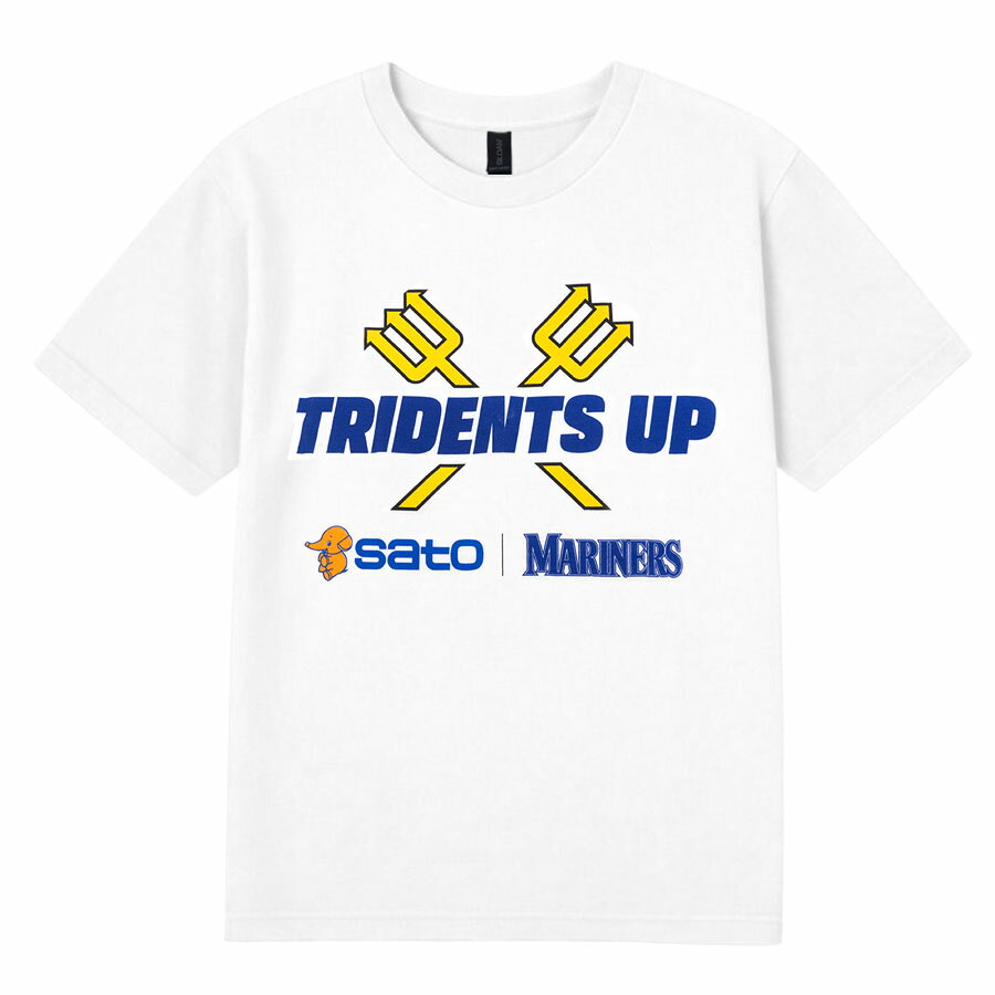 Rakuten - MLB マリナーズ Tシャツ 【球場配布】Tridents Up T-Shirt (9/26 2025) SGA ホワイト