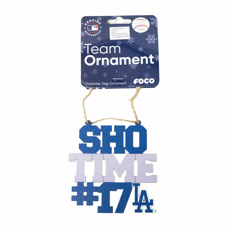 Rakuten - MLB 大谷翔平 ドジャース オーナメント Wood Slogan Ornament クリスマス グッズ FOCO
