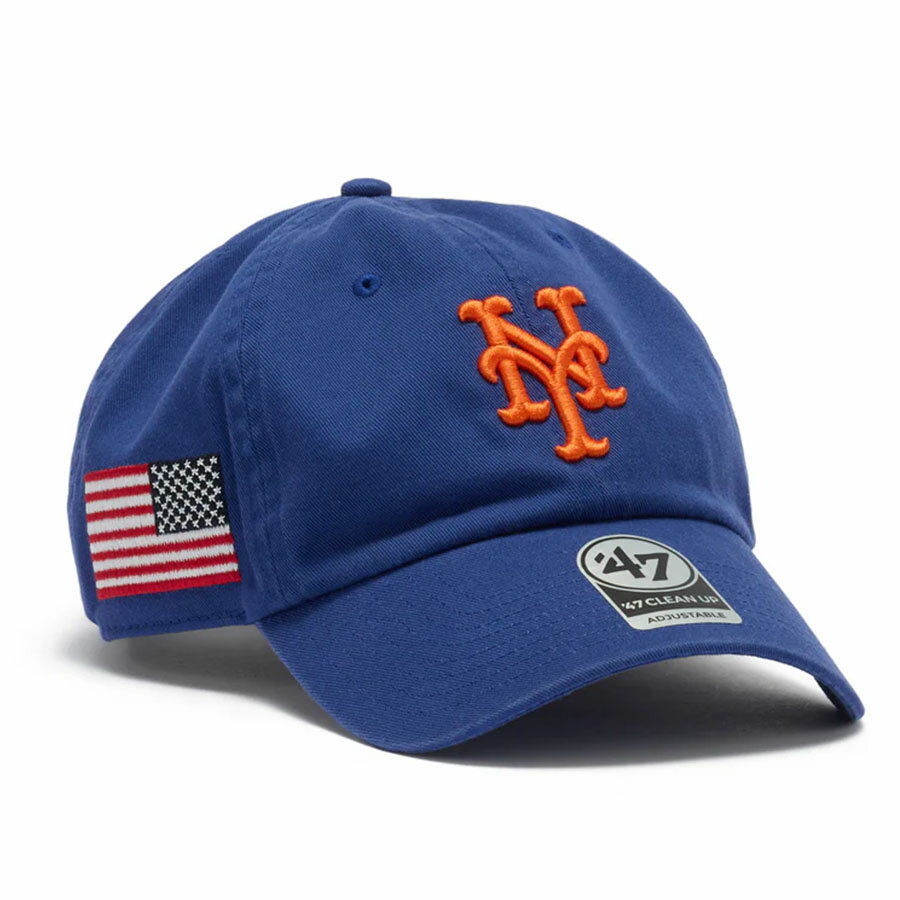 Rakuten - MLB メッツ キャップ USA Flag Heritage Side Clean Up Adjustable Hat 47 Brand ロイヤル
