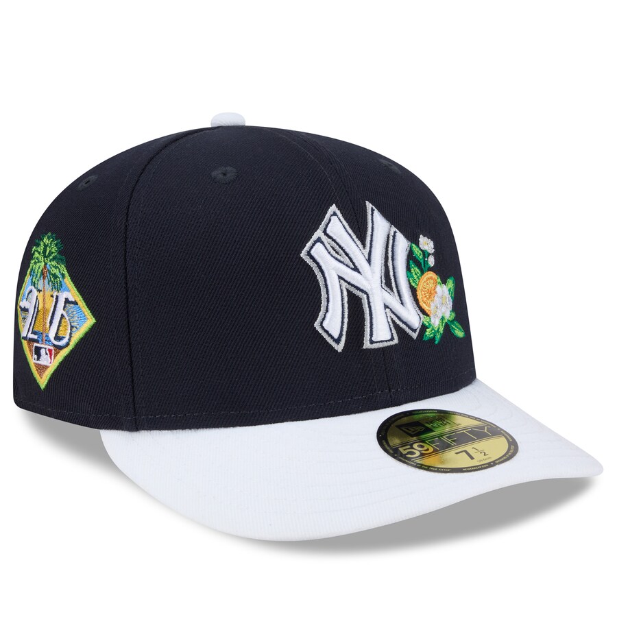 乐天商城 - MLB ヤンキース キャップ 【海外モデル】2026 スプリングトレーニング 59FIFTY Pre Curved プレカーブ ニューエラ/New Era ネイビー ホワイト