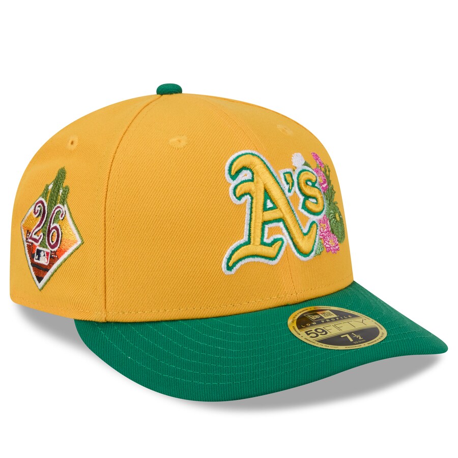 Rakuten - MLB アスレチックス キャップ 【海外モデル】2026 スプリングトレーニング 59FIFTY LP ロープロファイル ニューエラ/New Era ゴールド グリーン