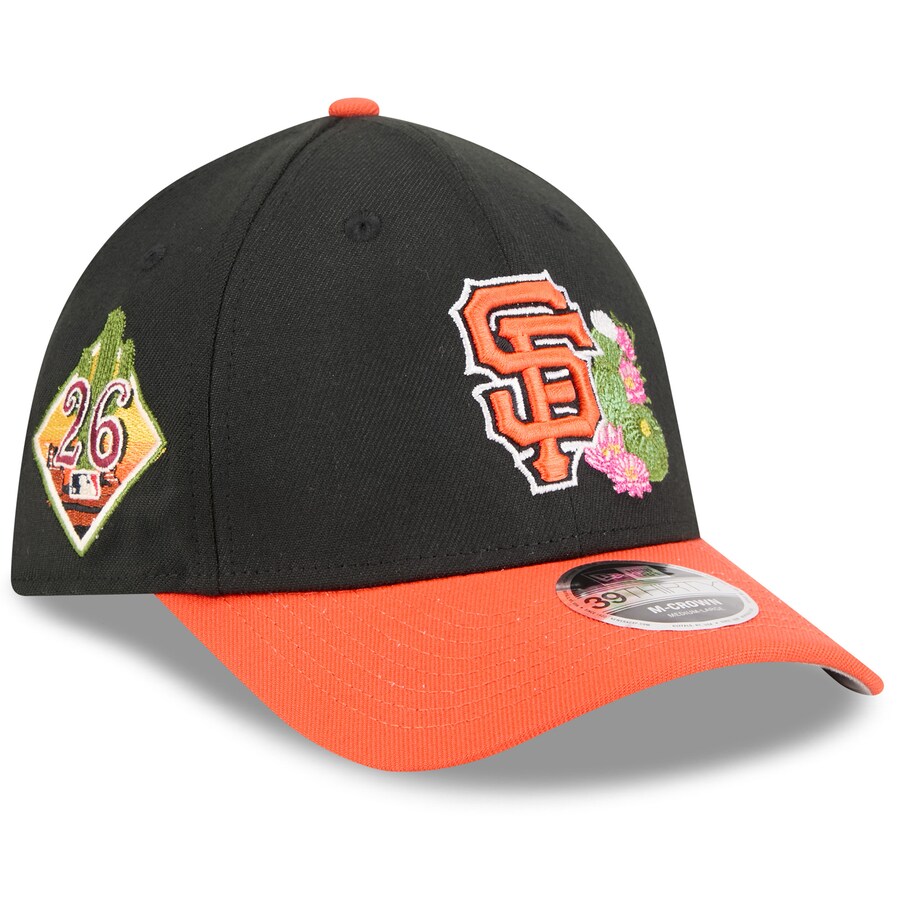 樂天商城 - MLB SFジャイアンツ キャップ 【海外モデル】2026 スプリングトレーニング M-Crown 39THIRTY Flex Hat ニューエラ/New Era ブラック オレンジ