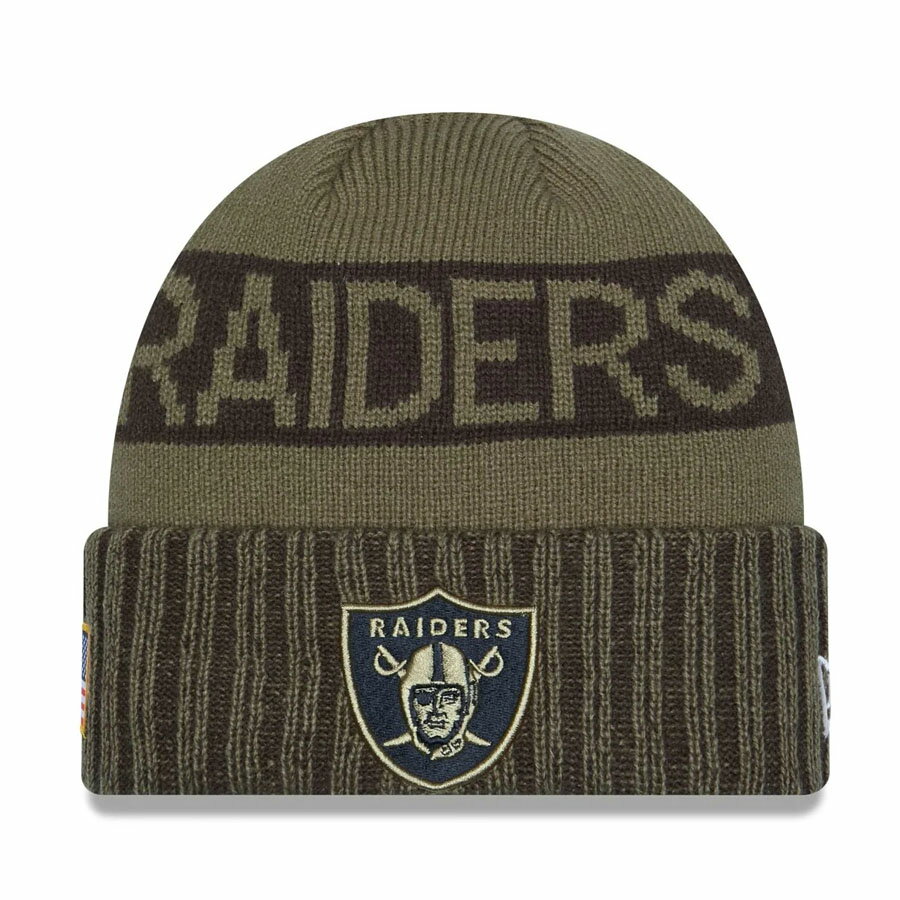 樂天商城 - NFL レイダース ニットキャップ 【海外モデル】サルートトゥサービス2025 Knit Hat ニューエラ/New Era オリーブ