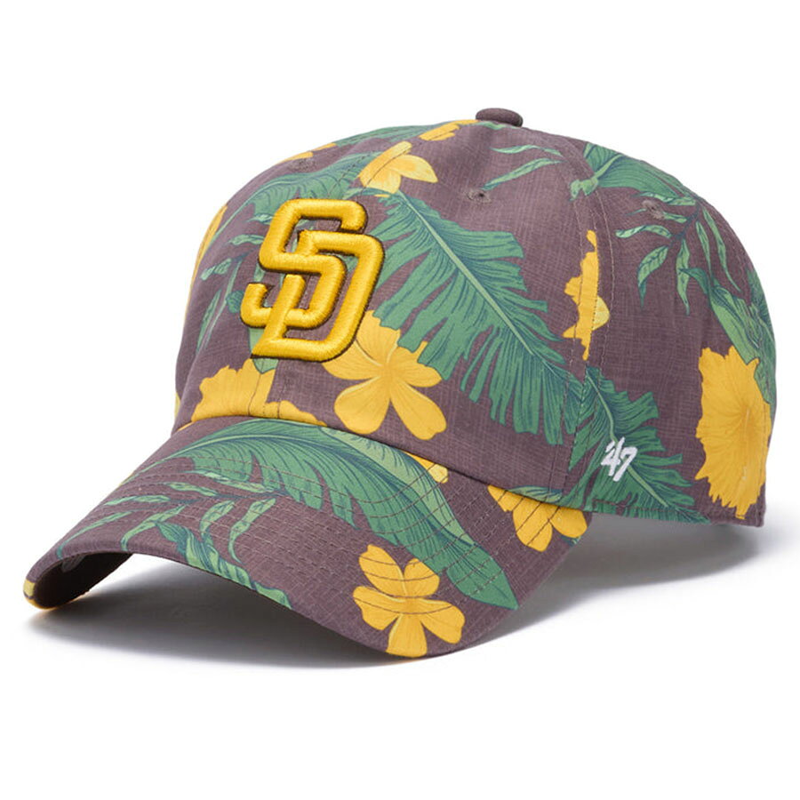 Rakuten - MLB パドレス キャップ ボタニカル Botanical Clean Up Cap 47Brand Brown/Yellow