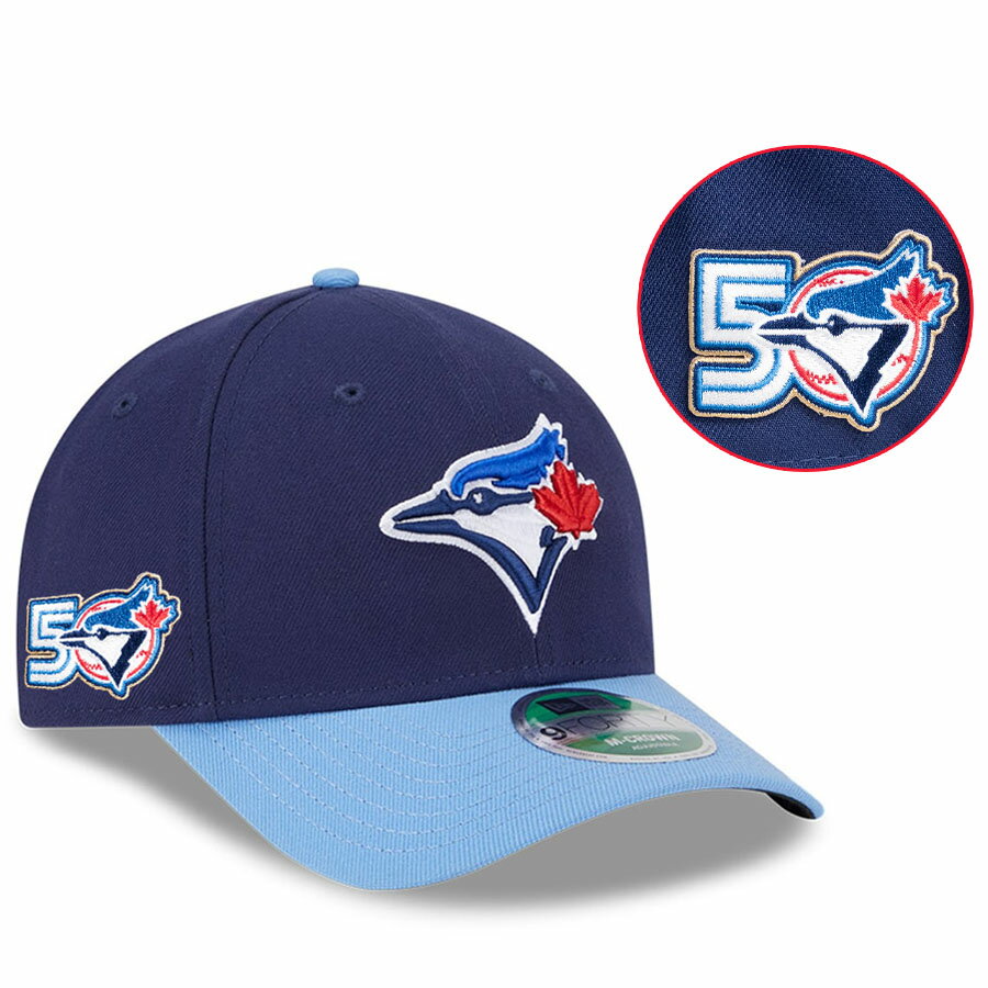 樂天商城 - MLB ブルージェイズ キャップ 【海外モデル】50周年記念 パッチ 9FORTY M-Crown Adjustable Hat ニューエラ/New Era Alternate4 ネイビー/パウダーブルー