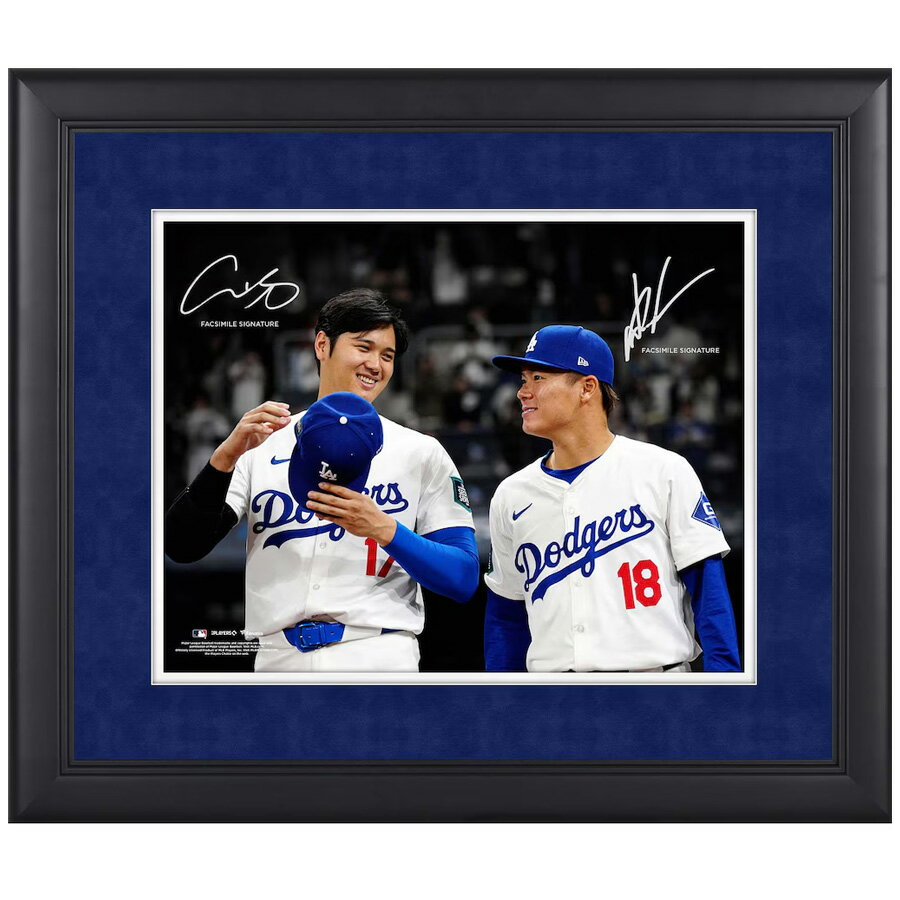 MLB 大谷翔平＆山本由伸 ドジャース フォトフレーム Facsimile Signature Framed Spotlight Photograph サイン Fanatics Authentic