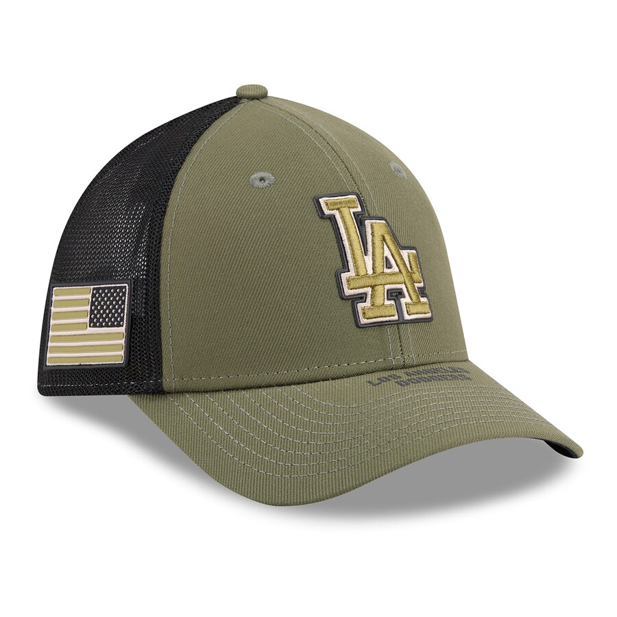 Rakuten - MLB ドジャース キャップ 【海外モデル】アームドフォーシズデー2026 39THIRTY Flex M-Crown トラッカーメッシュ ニューエラ/New Era オリーブ