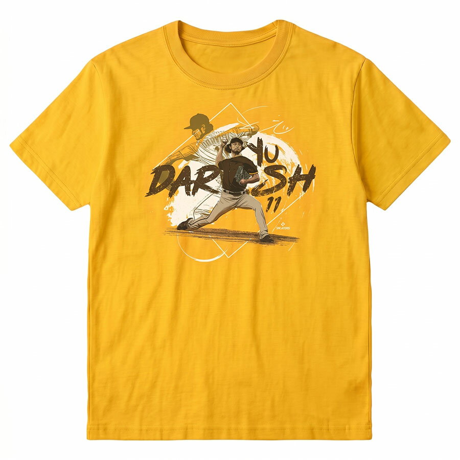 乐天商城 - MLB ダルビッシュ有 パドレス Tシャツ Dual WHT Tee 500Level ゴールド