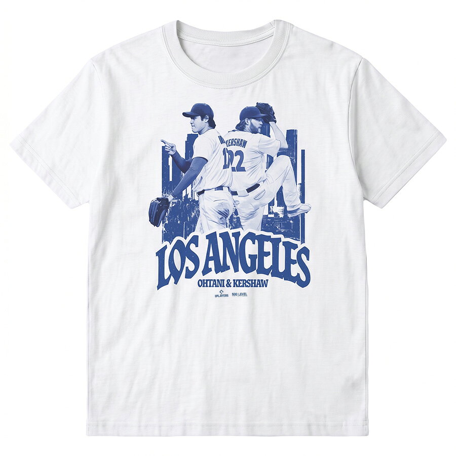 MLB 大谷翔平 クレイトン・カーショー ドジャース Tシャツ Respect Tee 500Level ホワイト