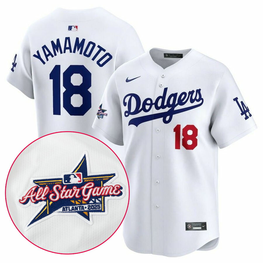 樂天商城 - MLB 山本由伸 ドジャース ユニフォーム オールスターゲーム 2025 リミテッドジャージ Limited Jersey ナイキ/Nike ホワイト