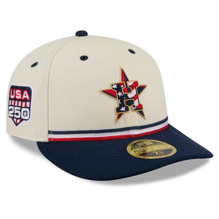 樂天商城 - MLB アストロズ キャップ 【海外モデル】2026 独立記念日 Fourth of July ロープロファイル 59FIFTY LP ニューエラ/New Era クリーム ネイビー