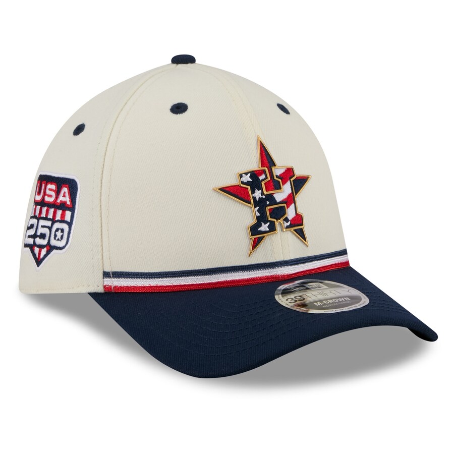 乐天商城 - MLB アストロズ キャップ 【海外モデル】2026 独立記念日 Fourth of July 39THIRTY M-Crown Flex Hat ニューエラ/New Era クリーム ネイビー