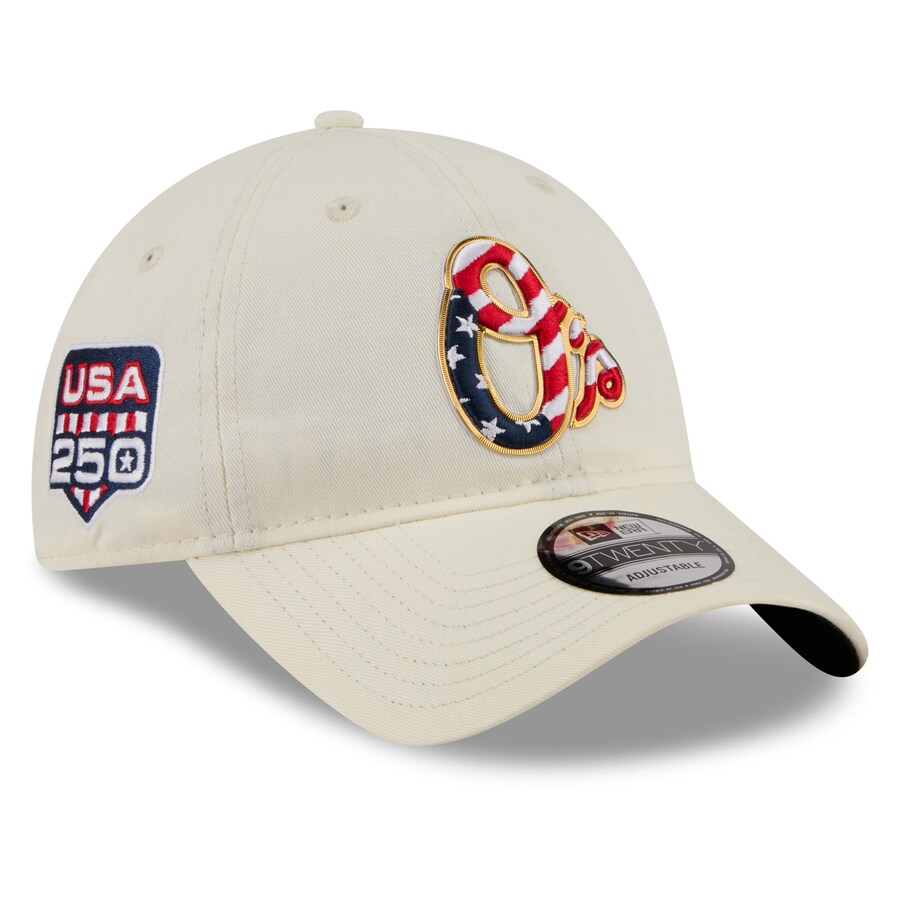 乐天商城 - MLB オリオールズ キャップ 【海外モデル】2026 独立記念日 Fourth of July 9TWENTY Adj ニューエラ/New Era クリーム