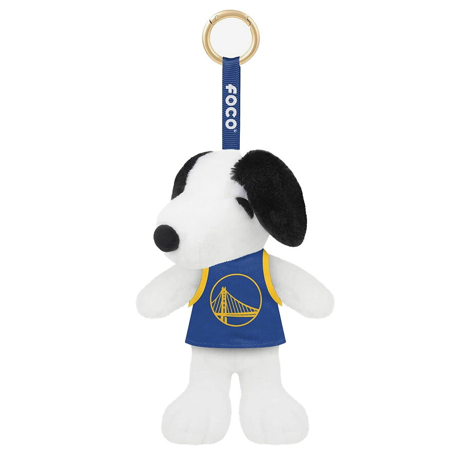 NBA ウォリアーズ スヌーピー ぬいぐるみ キーホルダー Snoopy Backpack Clip キーチェーン 6インチ FOCO
